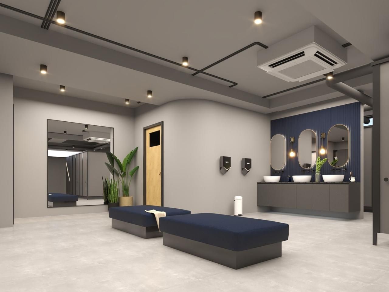 The changing rooms
